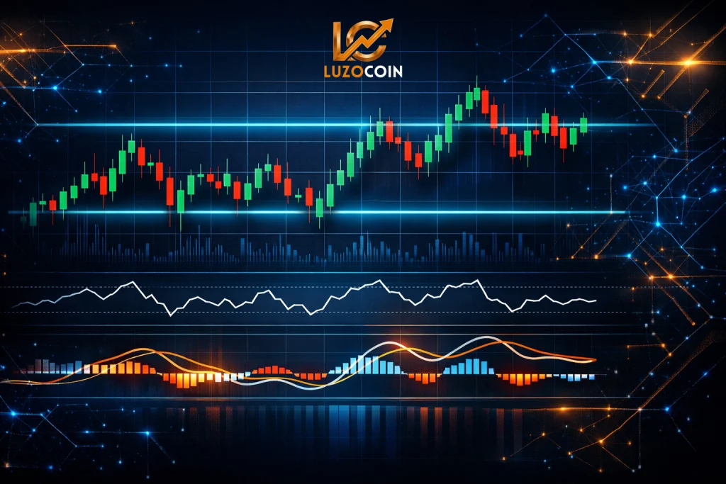 قراءة الرسوم البيانية للعملات الرقمية دليل لوزوكوين الشامل 2026 1024x683